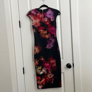 TED BAKER Floral Midi Dress